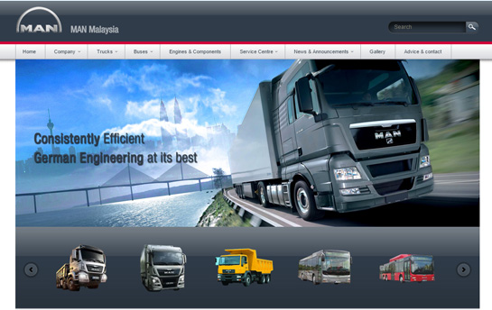 MAN Truck & Bus Malaysia Website